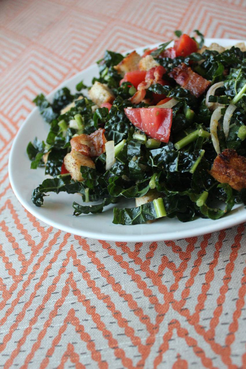 Bacon Kale Panzanella // Runaway Apricot