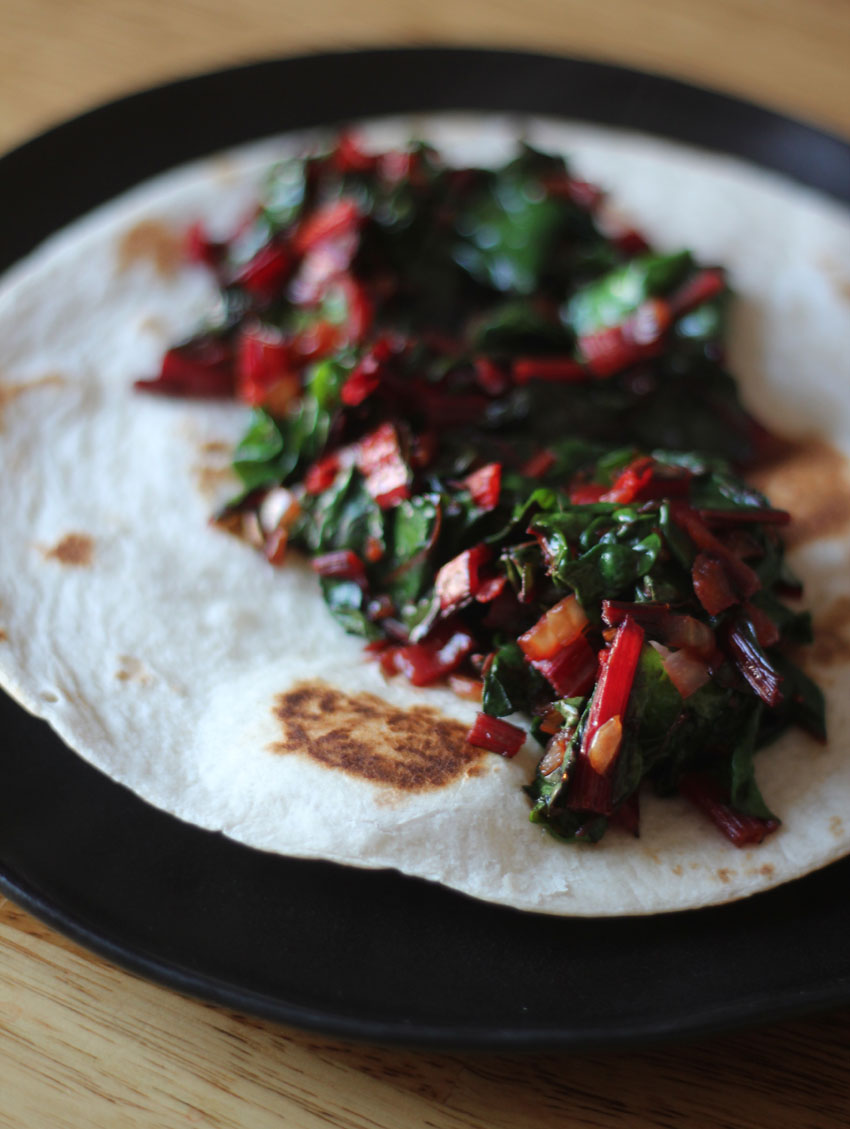 Chard and Feta Breakfast Tacos | Runaway Apricot