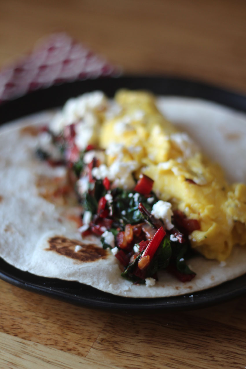 Chard and Feta Breakfast Tacos | Runaway Apricot