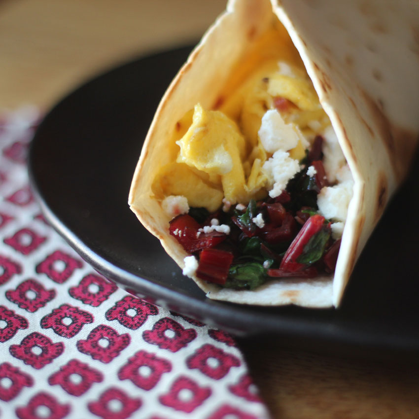 Chard and Feta Breakfast Tacos | Runaway Apricot