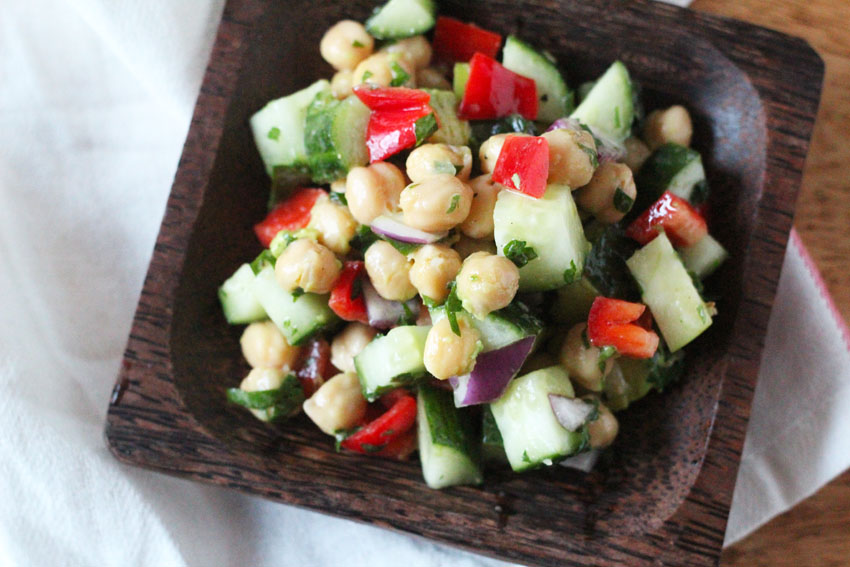 Chopped Chickpea Salad with Avocado and Apple