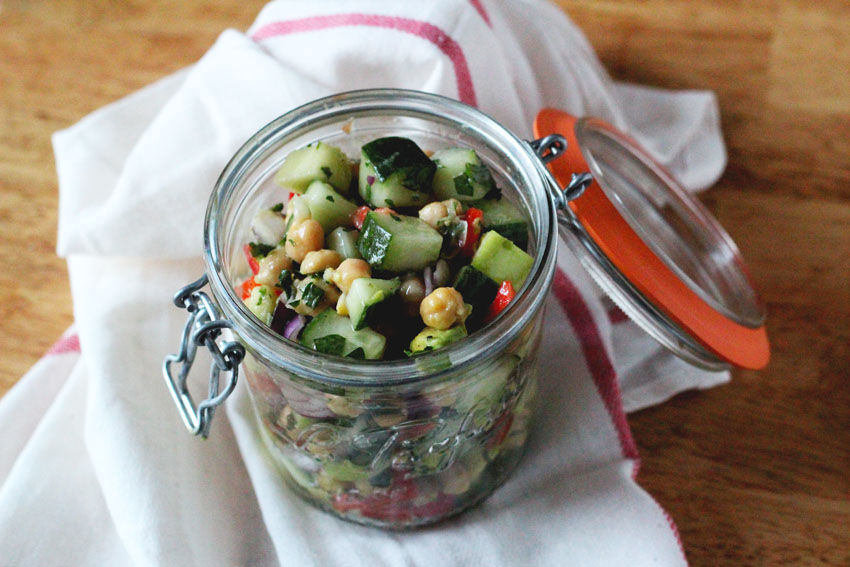 Chopped Chickpea Salad with Avocado and Apple