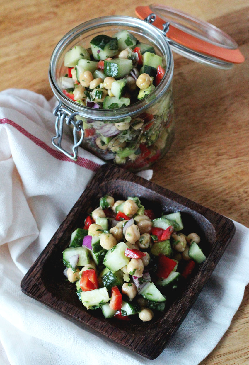 Chopped Chickpea Salad with Avocado and Apple