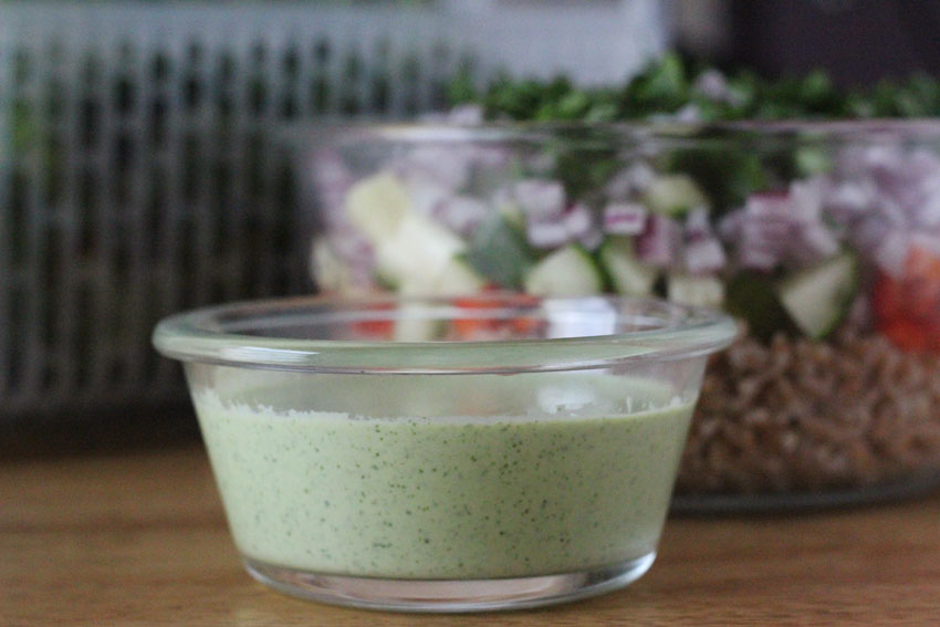 Healthy Green Sauce for Weeklong Meal Prep