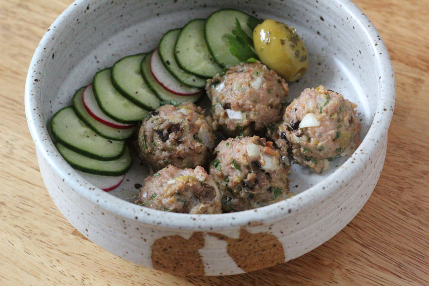 Turkey-Mushroom Meatballs with Olives | Runaway Apricot