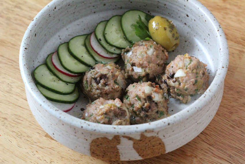 Turkey-Mushroom Meatballs with Olives | Runaway Apricot