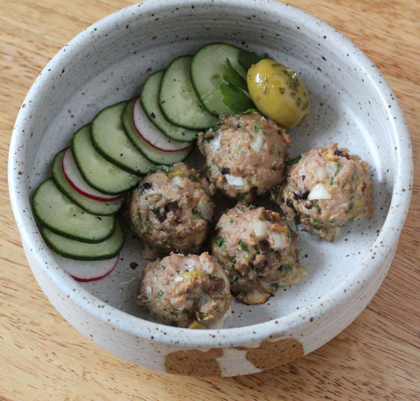 Turkey-Mushroom Meatballs with Olives | Runaway Apricot