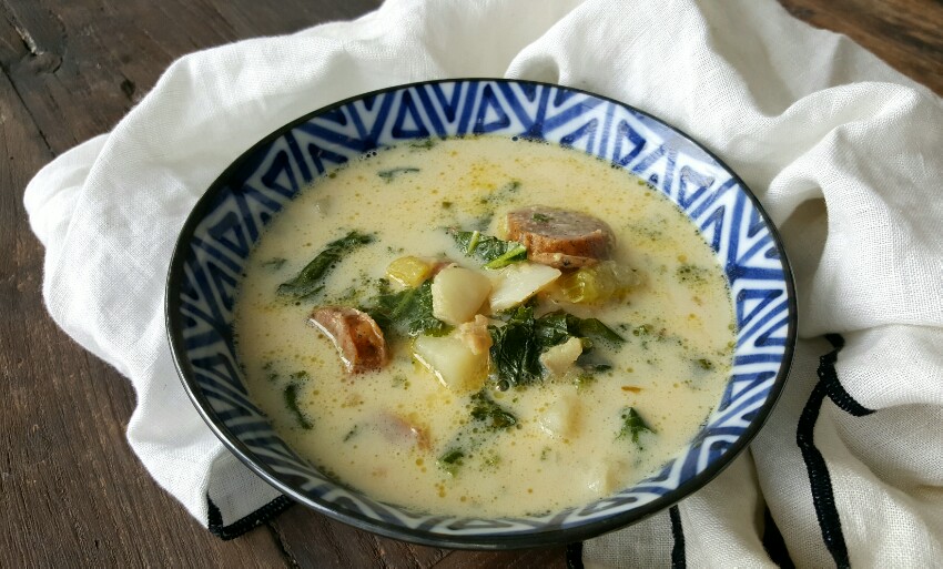 Cod and Andouille Stew with Kale and Potatoes
