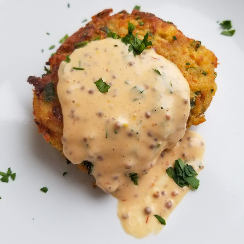 Cod Fish Cakes with Spicy Mayo