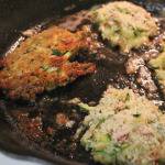 Fried Zucchini Patties with Sun-dried Tomatoes and Parmesan