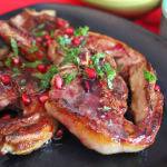 The Perfect Sultry Valentine’s Day Meal: Seared Lamb Chops with Pomegranate Reduction