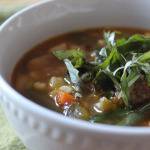 Summer Produce and Chorizo Soup