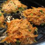 Sesame and Scallion Sweet Potato Cakes