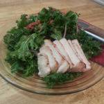 Kale Salad with Sun Dried Tomato and Dried Cranberries