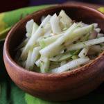 Kohlrabi and Apple Salad with Manchego and Walnuts