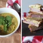 Two Ways for Ham: Split Pea Soup ++ Ham and Cheese Sandwich with Apple Pie Pickles