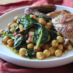 Spicy Chickpeas with Tomatoes and Spinach